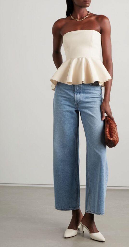 La blusa peplum: el regreso de una silueta que vuelve a enamorar