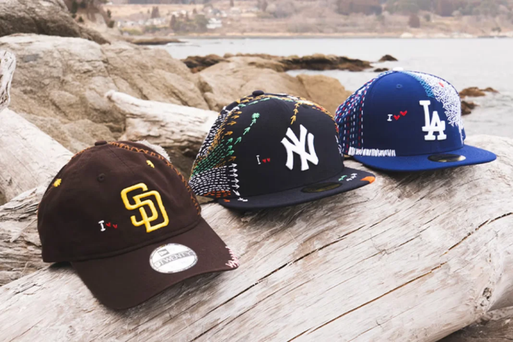 Sashiko Gals y New Era reinventan las gorras MLB con bordado japonés hecho a mano