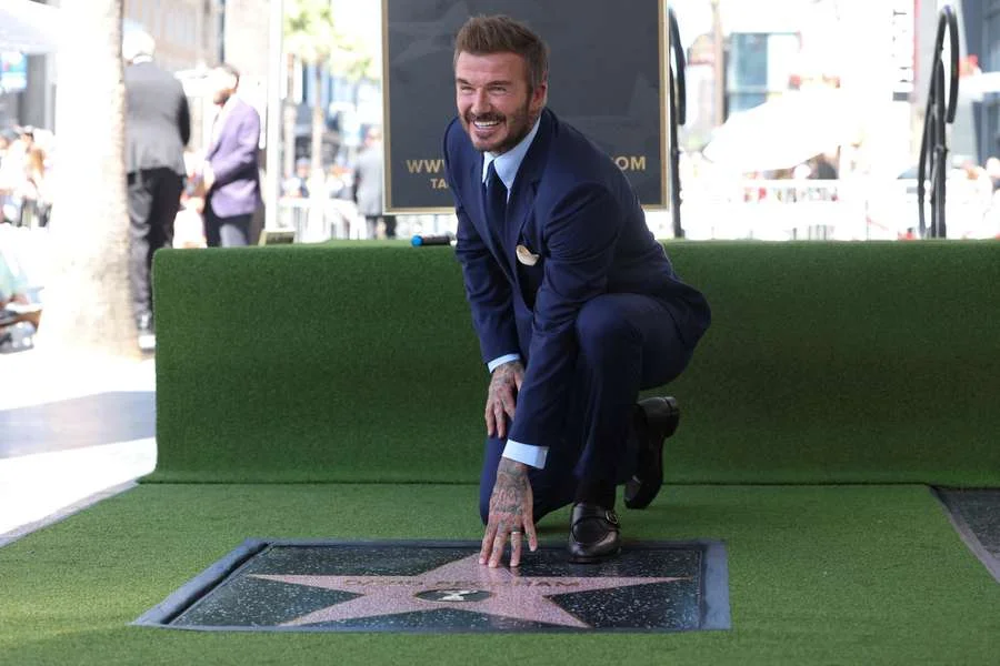 David Beckham recibe su estrella en el Paseo de la Fama de Hollywood